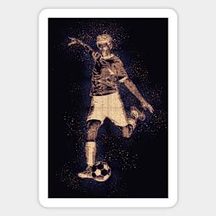 Abstract Football Player Artwork Magnet